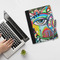 Abstract Eye Painting Notebook Padfolio - LIFESTYLE (large)