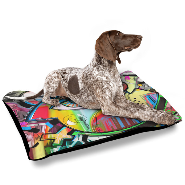 Abstract Eye Painting Outdoor Dog Beds - Large - IN CONTEXT