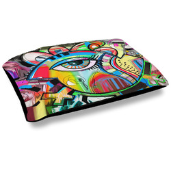 Abstract Eye Painting Outdoor Dog Bed - Large
