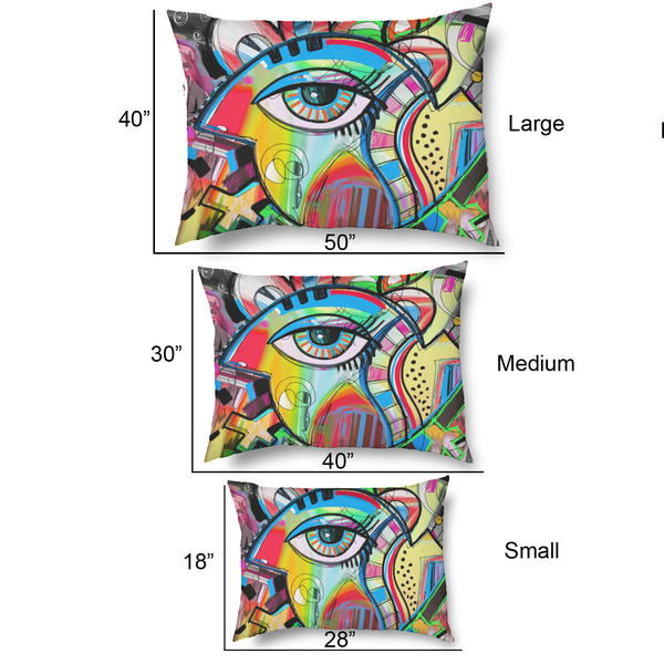 Abstract Eye Painting Outdoor Dog Beds - SIZE CHART