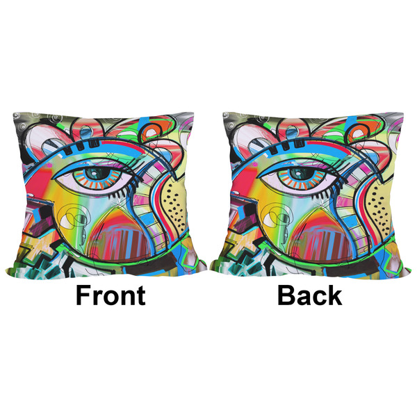 Abstract Eye Painting Outdoor Pillow - 16x16