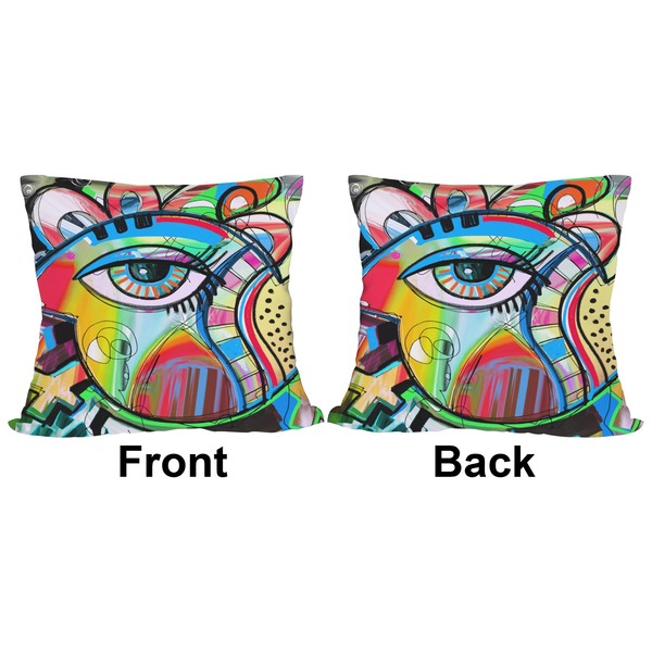 Abstract Eye Painting Outdoor Pillow - 18x18