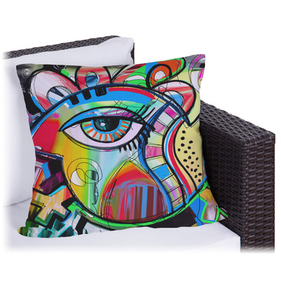 Abstract Eye Painting Outdoor Pillow