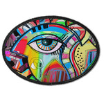 Abstract Eye Painting Iron On Oval Patch