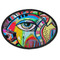 Abstract Eye Painting Oval Patch
