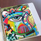 Abstract Eye Painting Page Dividers - Set of 5 - In Context