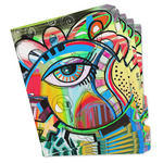Abstract Eye Painting Binder Tab Divider Set