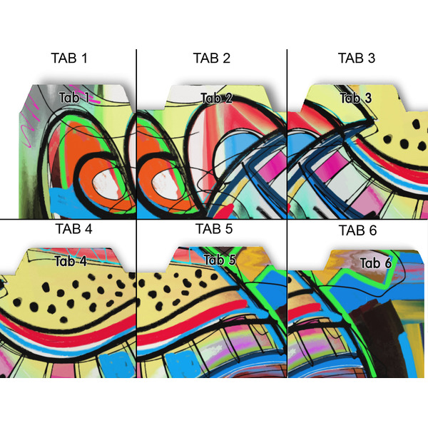 Abstract Eye Painting Page Dividers - Set of 6 - Approval