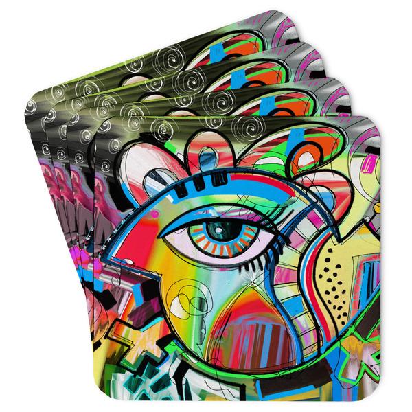 Custom Abstract Eye Painting Paper Coasters