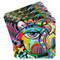 Abstract Eye Painting Paper Coasters - Front/Main