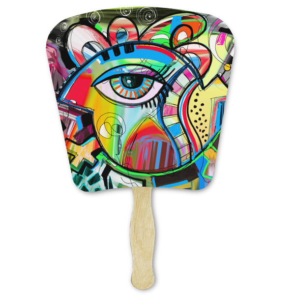 Custom Abstract Eye Painting Paper Fan