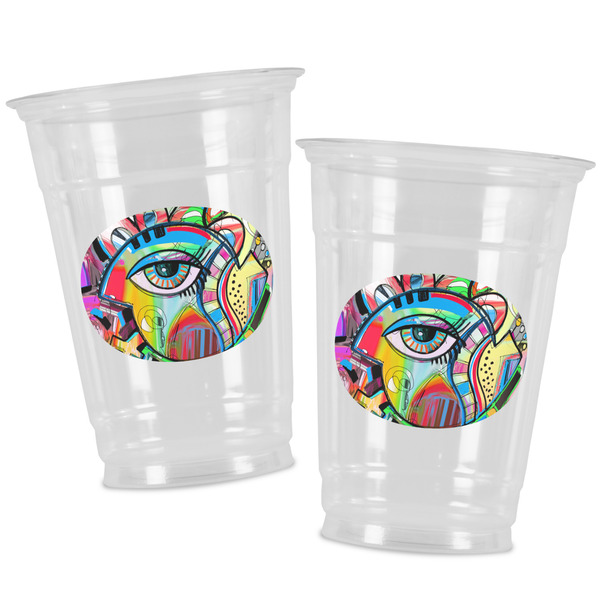 Abstract Eye Painting Party Cups - 16oz - Alt View