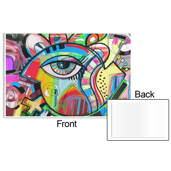 Abstract Eye Painting Disposable Paper Placemat - Front & Back