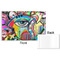 Abstract Eye Painting Disposable Paper Placemat - Front & Back
