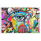 Abstract Eye Painting Disposable Paper Placemat - Front View