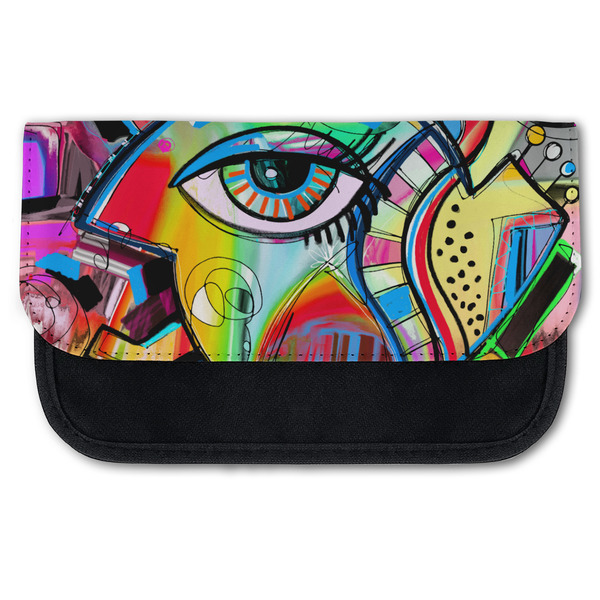 Custom Abstract Eye Painting Canvas Pencil Case