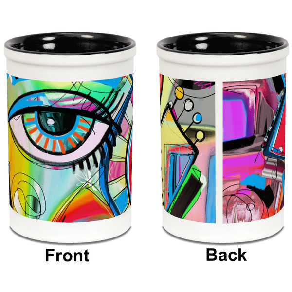 Abstract Eye Painting Pencil Holder - Black - approval