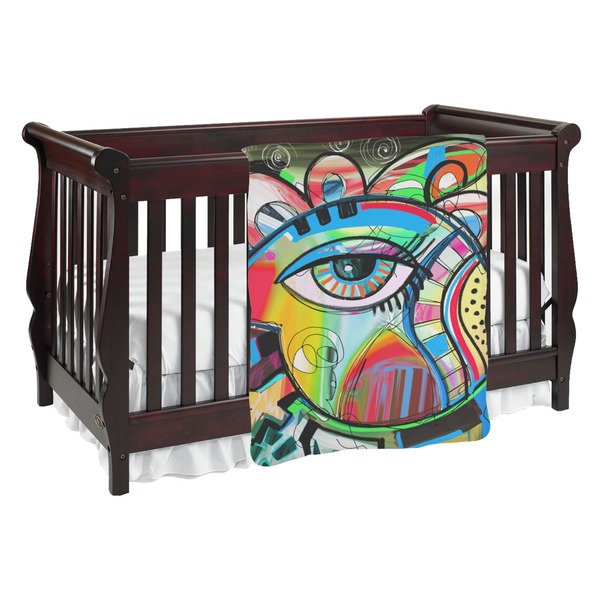 Custom Abstract Eye Painting Baby Blanket (Double Sided)