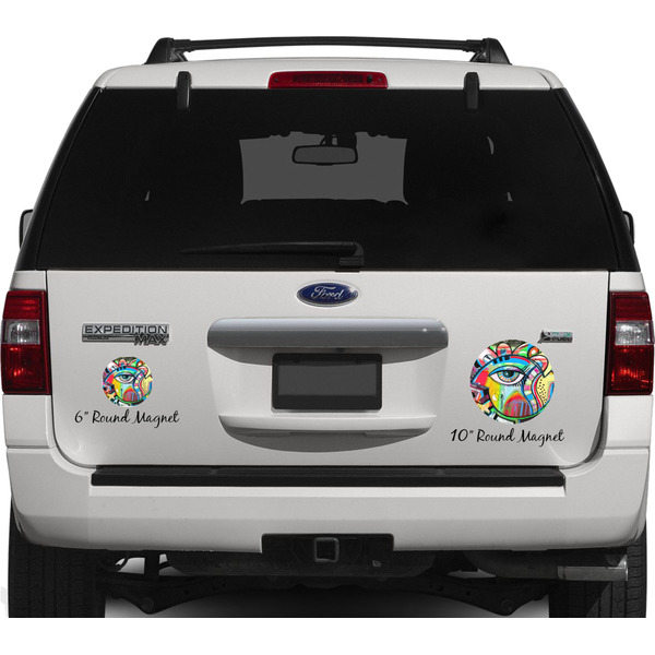 Abstract Eye Painting Personalized Car Magnets on Ford Explorer