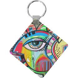 Abstract Eye Painting Diamond Plastic Keychain
