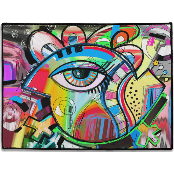 Custom Abstract Eye Painting Door Mat - 24"x18"