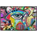 Abstract Eye Painting Door Mat - 36"x24"
