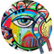 Abstract Eye Painting Personalized Round Fridge Magnet