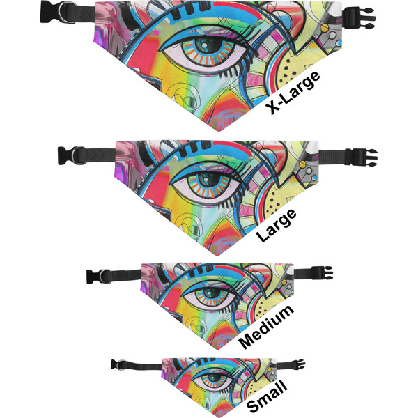 Abstract Eye Painting Pet Bandana Sizes