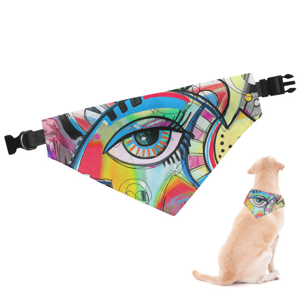 Custom Abstract Eye Painting Dog Bandana - XLarge