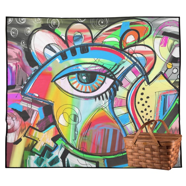 Custom Abstract Eye Painting Outdoor Picnic Blanket