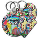 Abstract Eye Painting Plastic Keychain