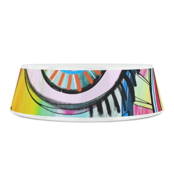 Abstract Eye Painting Plastic Pet Bowls - Small - FRONT