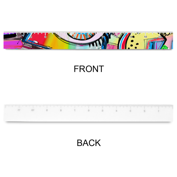 Abstract Eye Painting Plastic Ruler - 12" - APPROVAL
