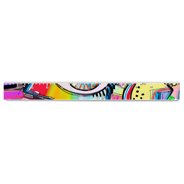 Abstract Eye Painting Plastic Ruler - 12" - FRONT
