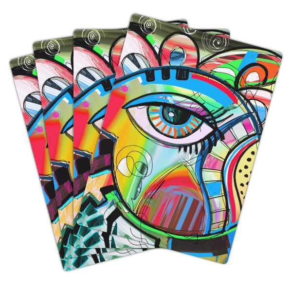 Abstract Eye Painting Playing Cards - Hand Back View