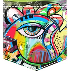 Abstract Eye Painting Iron On Faux Pocket
