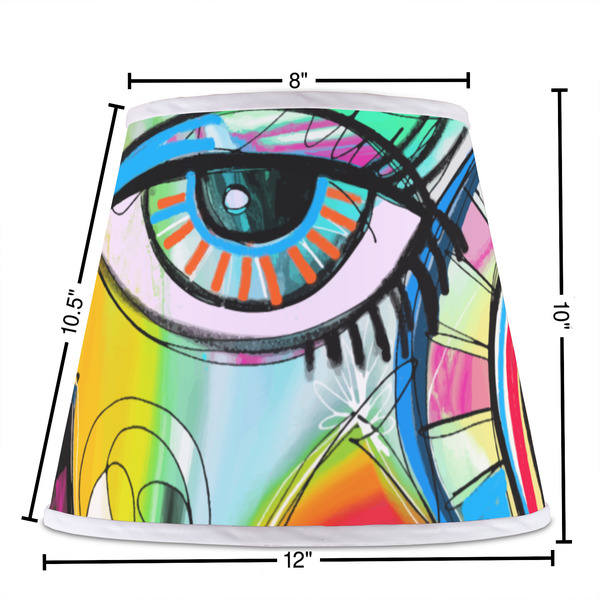 Abstract Eye Painting Poly Film Empire Lampshade - Dimensions