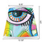 Abstract Eye Painting Poly Film Empire Lampshade - Dimensions