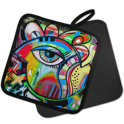 Abstract Eye Painting Pot Holder