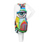 Abstract Eye Painting Racerback Dress - On Model - Back