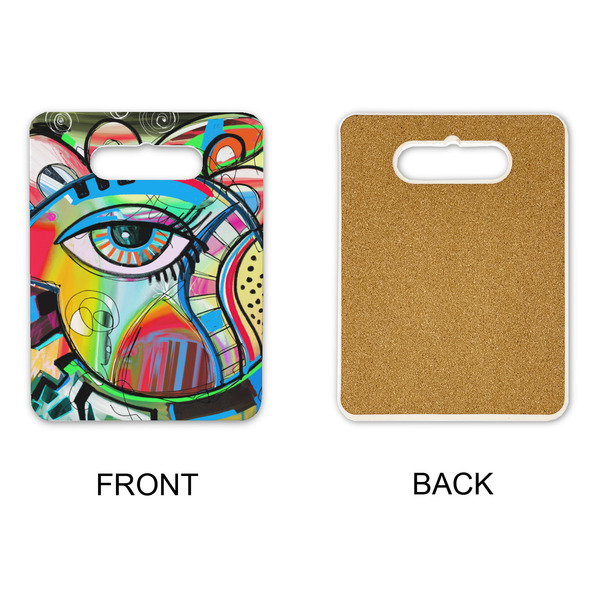 Abstract Eye Painting Rectangle Trivet with Handle - APPROVAL