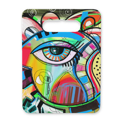 Abstract Eye Painting Rectangular Trivet with Handle