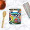 Abstract Eye Painting Rectangle Trivet with Handle - LIFESTYLE