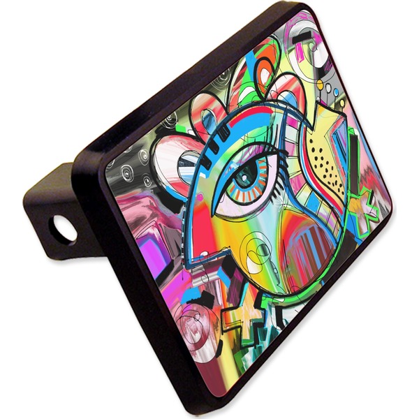 Custom Abstract Eye Painting Rectangular Trailer Hitch Cover - 2"