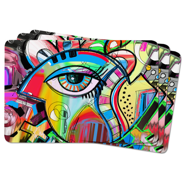 Abstract Eye Painting Rectangular Fridge Magnet - THREE