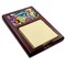 Abstract Eye Painting Red Mahogany Sticky Note Holder - Angle