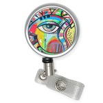 Abstract Eye Painting Retractable Badge Reel