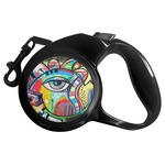 Abstract Eye Painting Retractable Dog Leash
