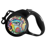 Abstract Eye Painting Retractable Dog Leash - Large