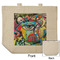 Abstract Eye Painting Reusable Cotton Grocery Bag - Front & Back View